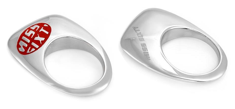 *MISS SIXTY*MADE IN ITALY, WINGS St/Sl RING-sz8